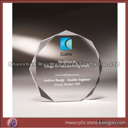 Clear Round DiamondCustom Award